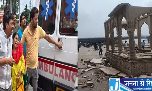 गुंबद ढहने से वकील की मौत मामले में पत्नी पहुंची थाने