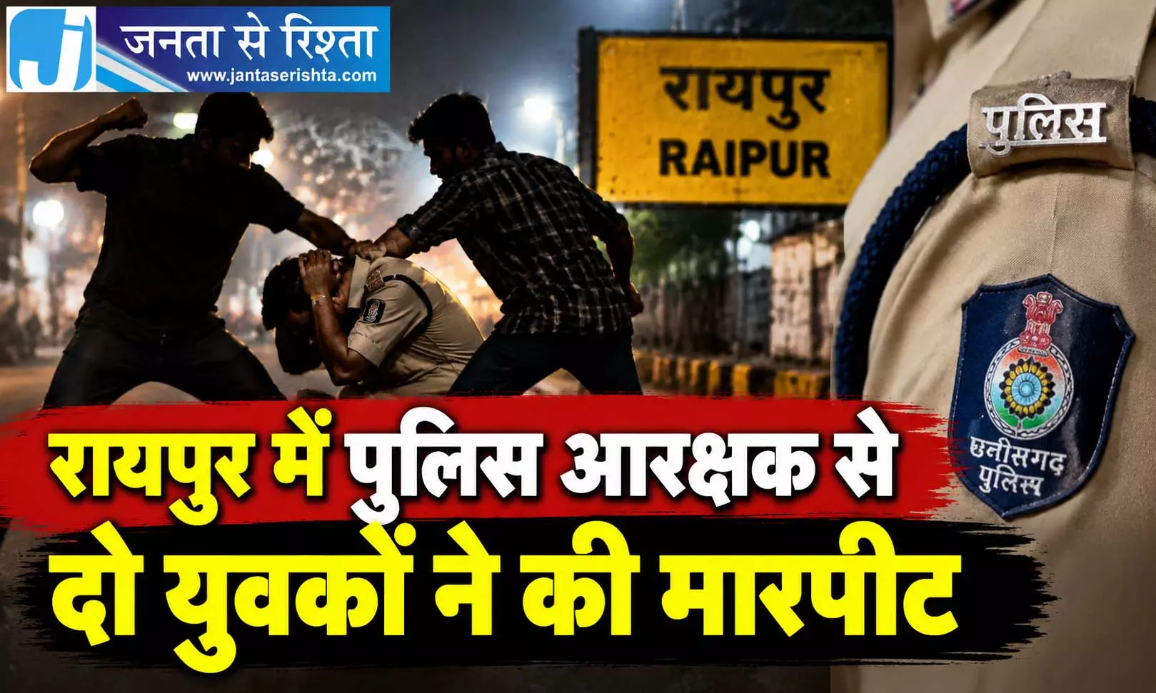 रायपुर में पुलिस आरक्षक से दो युवकों ने की मारपीट रायपुर में पुलिस आरक्षक से दो युवकों ने की मारपीट