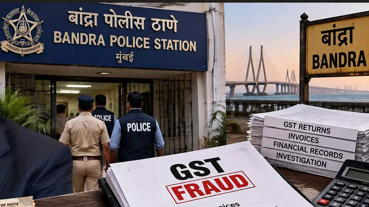 GST देनदारी निपटाने के नाम पर 7.99 करोड़ की ठगी का आरोप बांद्रा पुलिस ने दर्ज की FIR GST देनदारी निपटाने के नाम पर 7.99 करोड़ की ठगी का आरोप बांद्रा पुलिस ने दर्ज की FIR