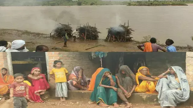 मीरजापुर हादसे में चार मजदूरों का अंतिम संस्कार मीरजापुर हादसे में चार मजदूरों का अंतिम संस्कार