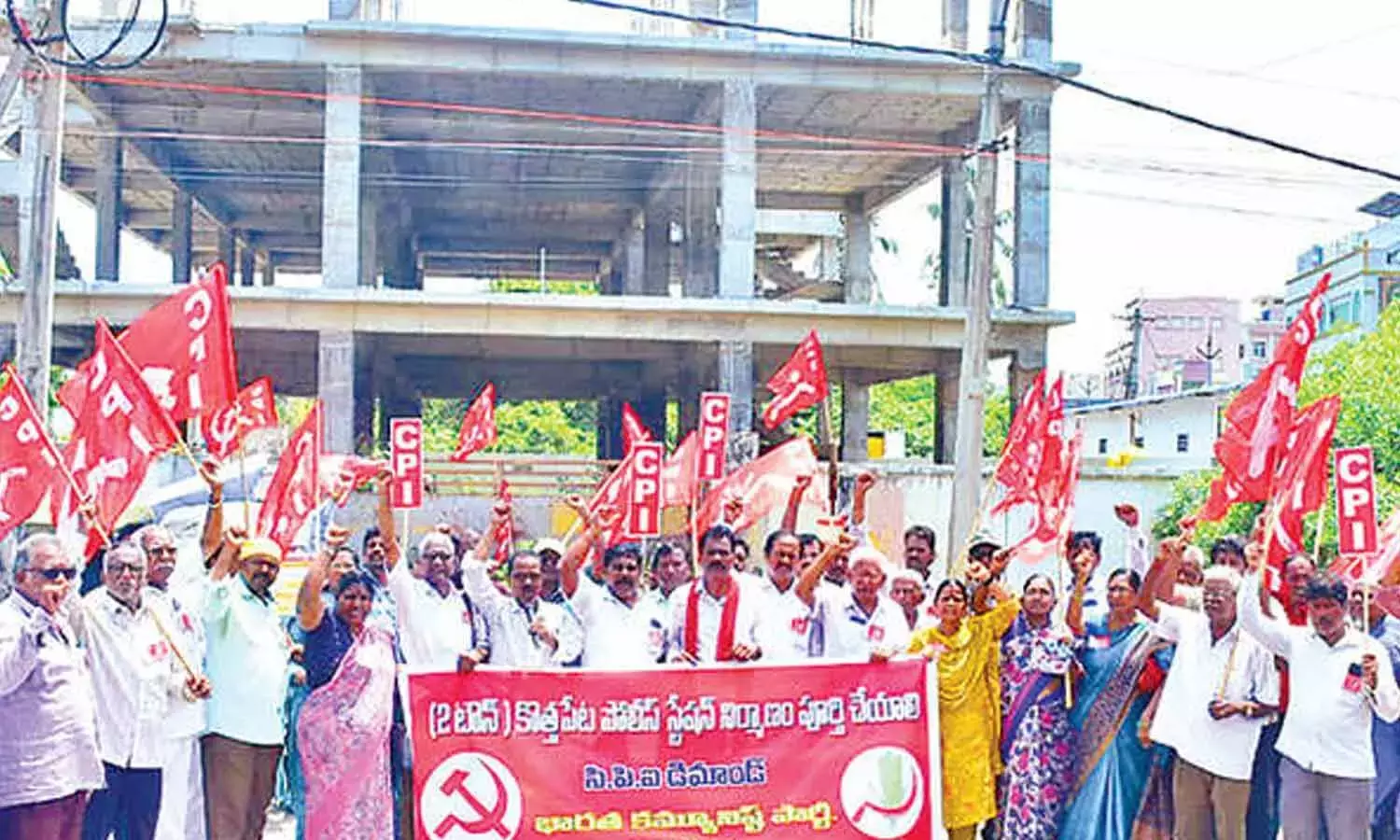 Andhra: पुलिस स्टेशन की इमारत का काम पूरा करने की मांग की गई
