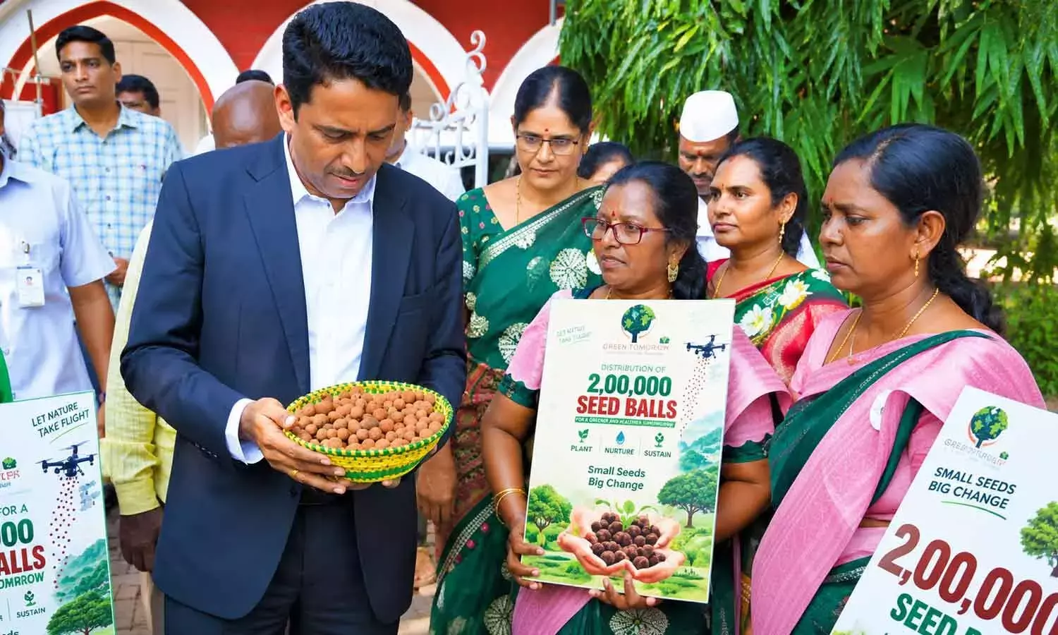 Andhra: NTR ज़िले में हरियाली बढ़ाने के लिए 2 लाख सीड बॉल्स Andhra: NTR ज़िले में हरियाली बढ़ाने के लिए 2 लाख सीड बॉल्स