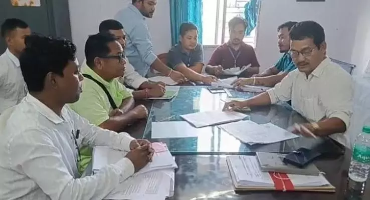 त्रिपुरा VC चुनाव: सीट शेयरिंग पर BJP और टिपरा मोथा सहमत त्रिपुरा VC चुनाव: सीट शेयरिंग पर BJP और टिपरा मोथा सहमत