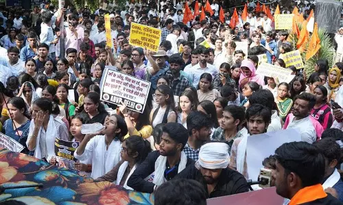 ABVP के सुरक्षा मार्च में उमड़ी भीड़ ABVP के सुरक्षा मार्च में उमड़ी भीड़