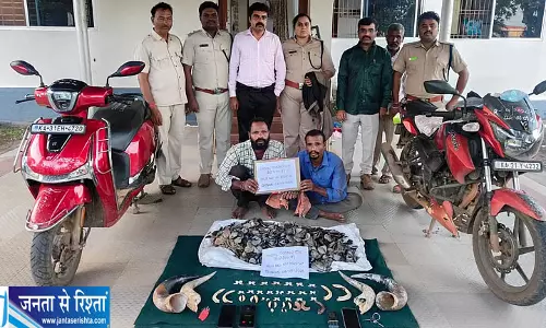 येल्लापुर में वन विभाग की बड़ी कार्रवाई, दो शिकारी गिरफ्तार, वन्यजीव उत्पाद बरामद