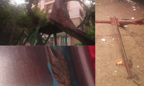DD कॉलोनी का प्लेग्राउंड जर्जर: बच्चों की सुरक्षा पर गहराया संकट