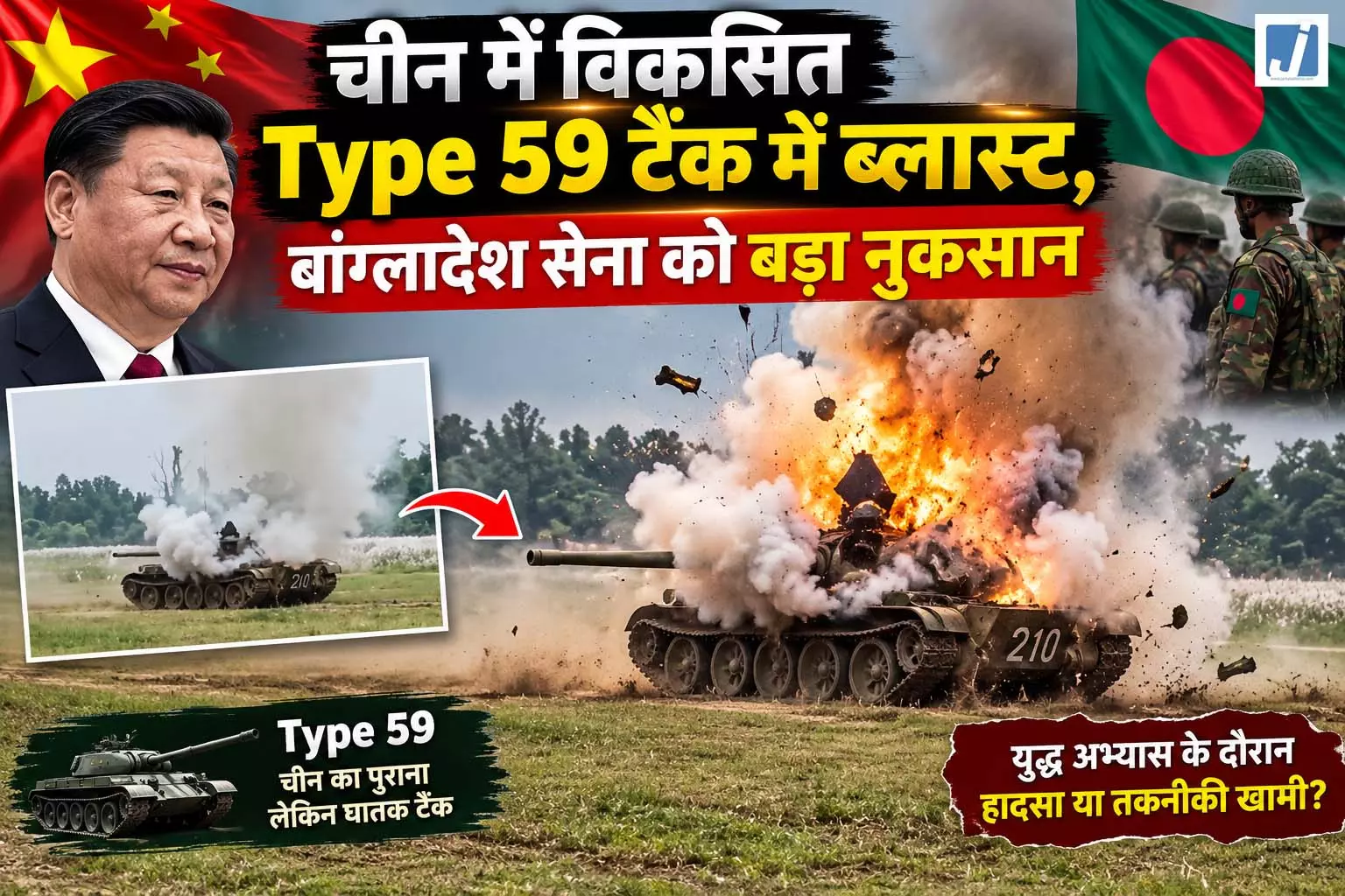 LIVE फायरिंग के बीच अचानक फटा Type 59 टैंक, दो सैनिकों की मौत LIVE फायरिंग के बीच अचानक फटा Type 59 टैंक, दो सैनिकों की मौत