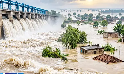 नदियों ने दिखाया विकराल रूप प्राचीन मंदिर जलमग्न टंकी भी बही