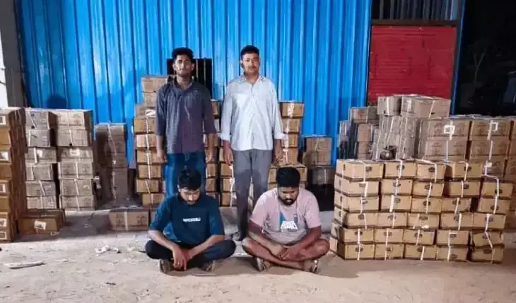 Narnaul: 376 पेटी अवैध शराब बरामद, कैंटर जब्त