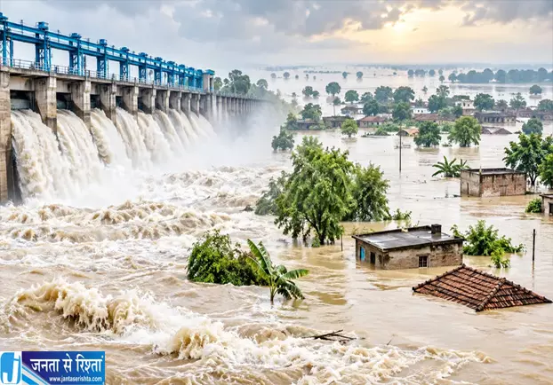नदियों ने दिखाया विकराल रूप प्राचीन मंदिर जलमग्न टंकी भी बही नदियों ने दिखाया विकराल रूप प्राचीन मंदिर जलमग्न टंकी भी बही