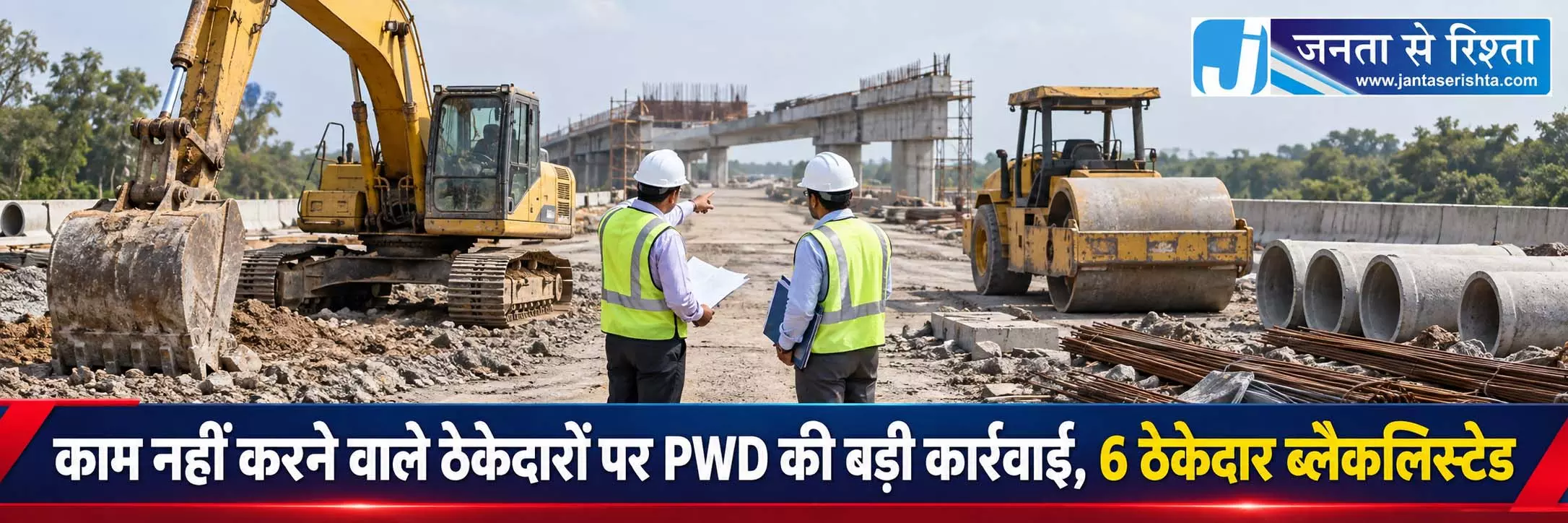 काम नहीं करने वाले ठेकेदारों पर PWD की बड़ी कार्रवाई, 6 ठेकेदार ब्लैकलिस्टेड