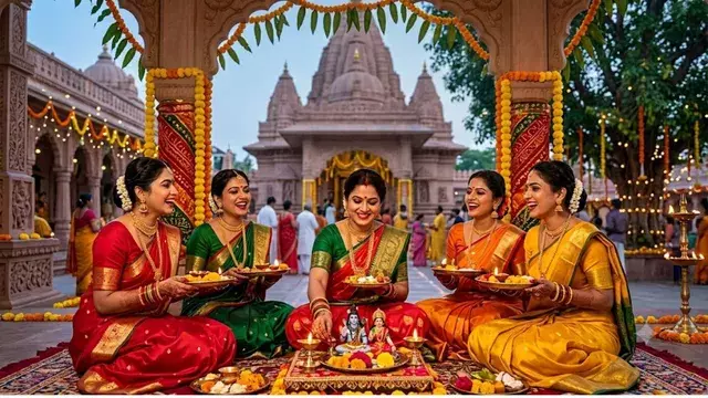 हरितालिका तीज पर दिनभर निर्जला उपवास प्रदोष काल में पूजन हरितालिका तीज पर दिनभर निर्जला उपवास प्रदोष काल में पूजन