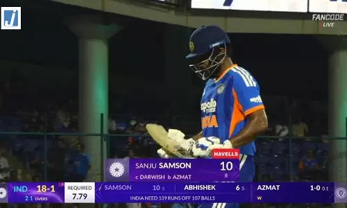 IND vs AFG: भारत को लगा बड़ा झटका, संजू सैमसन 10 रन बनाकर आउट