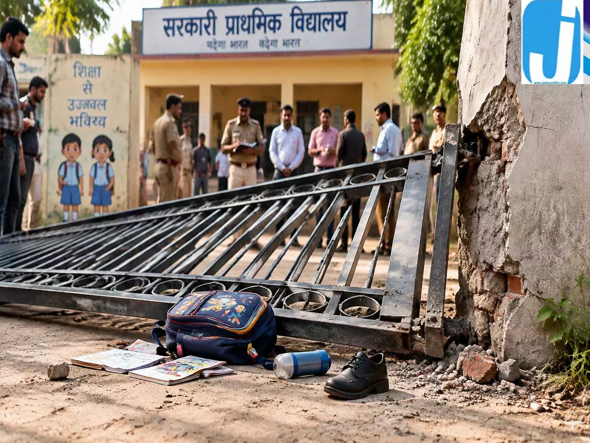 बलौदाबाजार में स्कूल गेट गिरने से मासूम की मौत लापरवाही पर उठे सवाल बलौदाबाजार में स्कूल गेट गिरने से मासूम की मौत लापरवाही पर उठे सवाल
