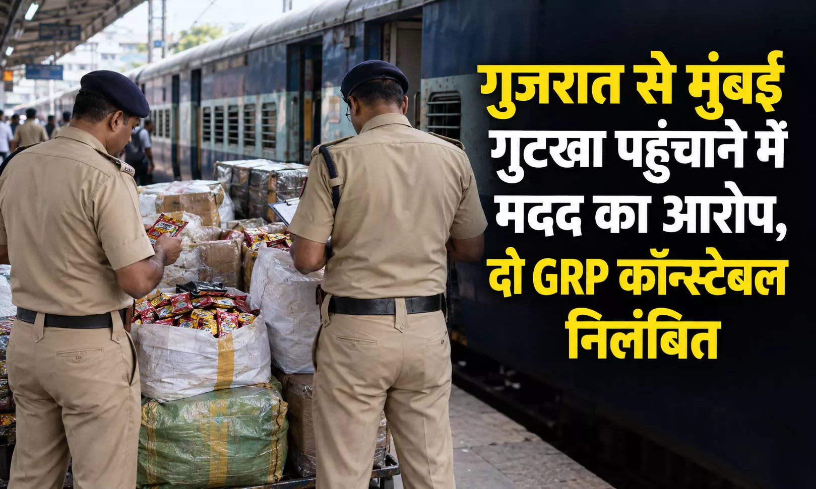 गुजरात से मुंबई गुटखा पहुंचाने में मदद का आरोप, दो GRP कॉन्स्टेबल निलंबित गुजरात से मुंबई गुटखा पहुंचाने में मदद का आरोप, दो GRP कॉन्स्टेबल निलंबित
