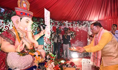 मुख्यमंत्री निवास में विराजे गणपति मुख्यमंत्री निवास में विराजे गणपति