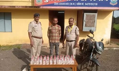 बाइक से ले जा रहा था 58 पौवा शराब, आरोपी गिरफ्तार