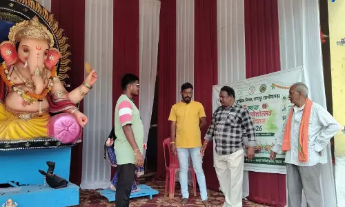 गणेश पंडालों में स्वच्छता अभियान, इको फ्रेंडली उत्सव का संदेश