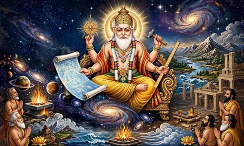 विश्वकर्मा जयंती 2026: कैसे शुरू हुई विश्वकर्मा पूजा की परंपरा? जानें भगवान विश्वकर्मा के जन्म और पौराणिक कथा की कहानी