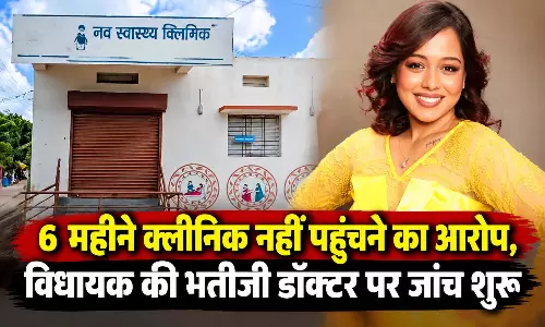 6 महीने क्लीनिक नहीं पहुंचने का आरोप, विधायक की भतीजी डॉक्टर पर जांच शुरू
