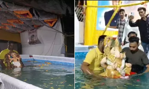 भिवंडी में 3,719 गणेश प्रतिमाओं का विसर्जन