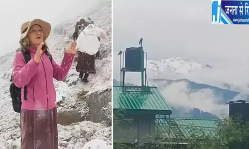 हिमाचल में सीजन की पहली बर्फबारी