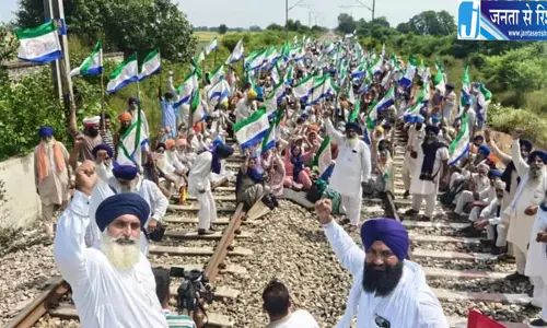 किसानों का रेल रोको आंदोलन शुरू किसानों का रेल रोको आंदोलन शुरू