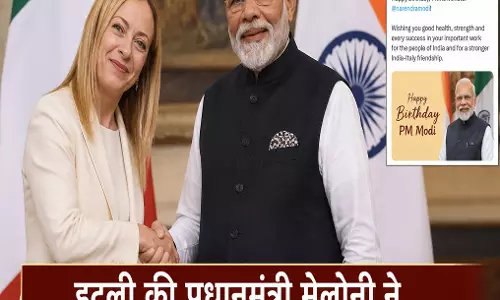 इटली की प्रधानमंत्री मेलोनी ने पीएम मोदी को दी जन्मदिन की बधाई