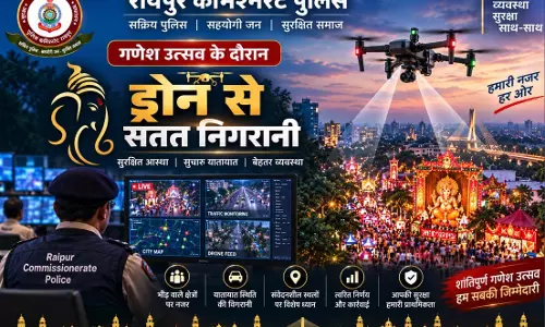 गणेश उत्सव में ड्रोन की नजर, पुलिस तकनीक से संभालेगी यातायात व्यवस्था गणेश उत्सव में ड्रोन की नजर, पुलिस तकनीक से संभालेगी यातायात व्यवस्था