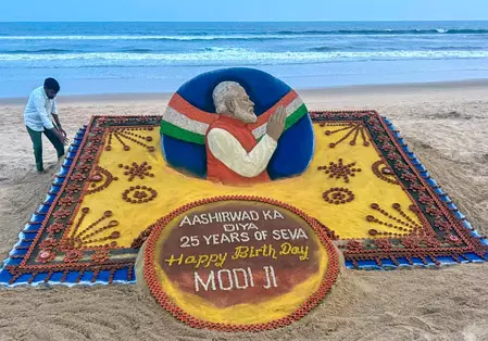 कलाकारों को प्रोत्साहन देने में पीएम मोदी की भूमिका अहम: पद्मश्री सुदर्शन पटनायक कलाकारों को प्रोत्साहन देने में पीएम मोदी की भूमिका अहम: पद्मश्री सुदर्शन पटनायक