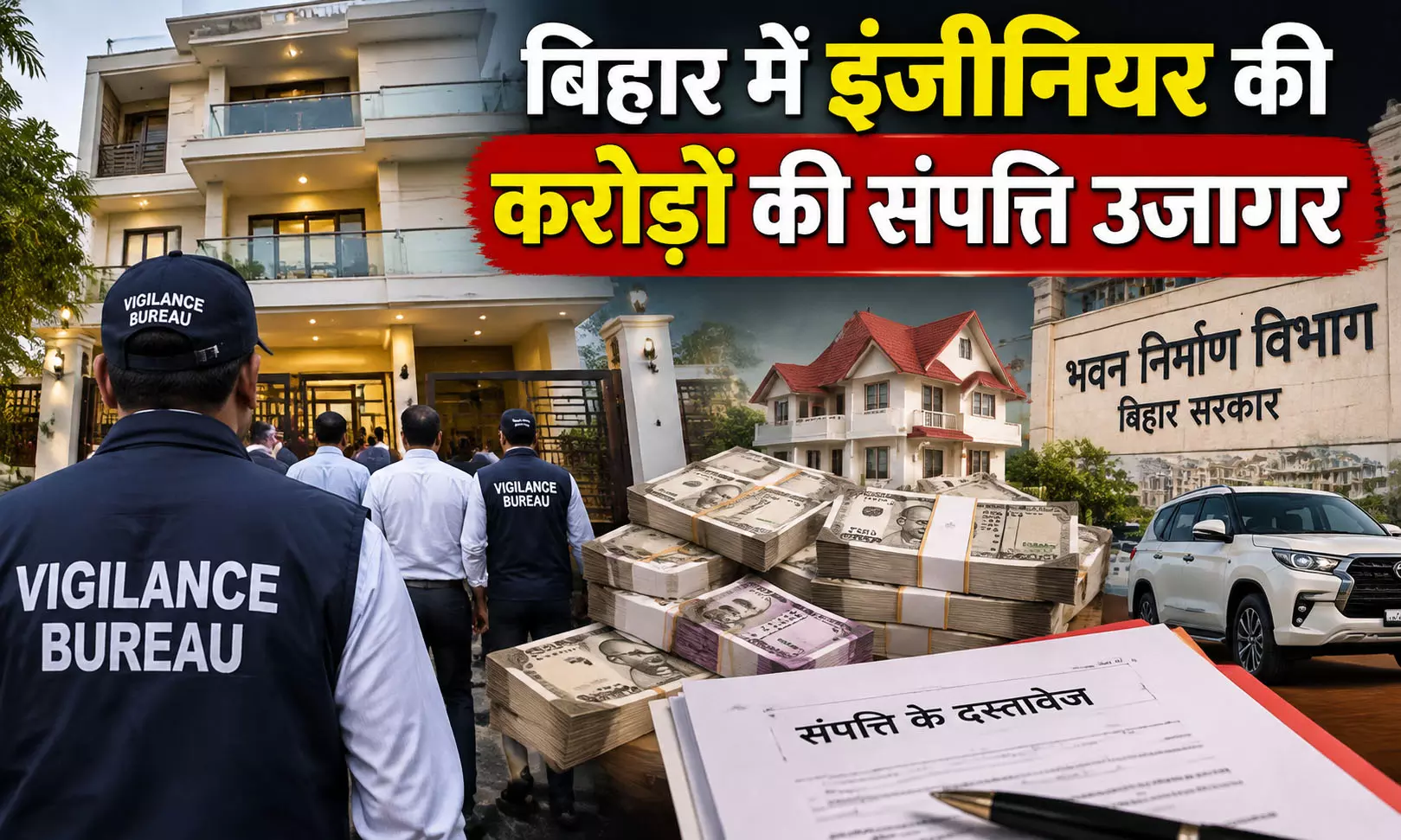 बिहार में इंजीनियर की करोड़ों की संपत्ति उजागर बिहार में इंजीनियर की करोड़ों की संपत्ति उजागर