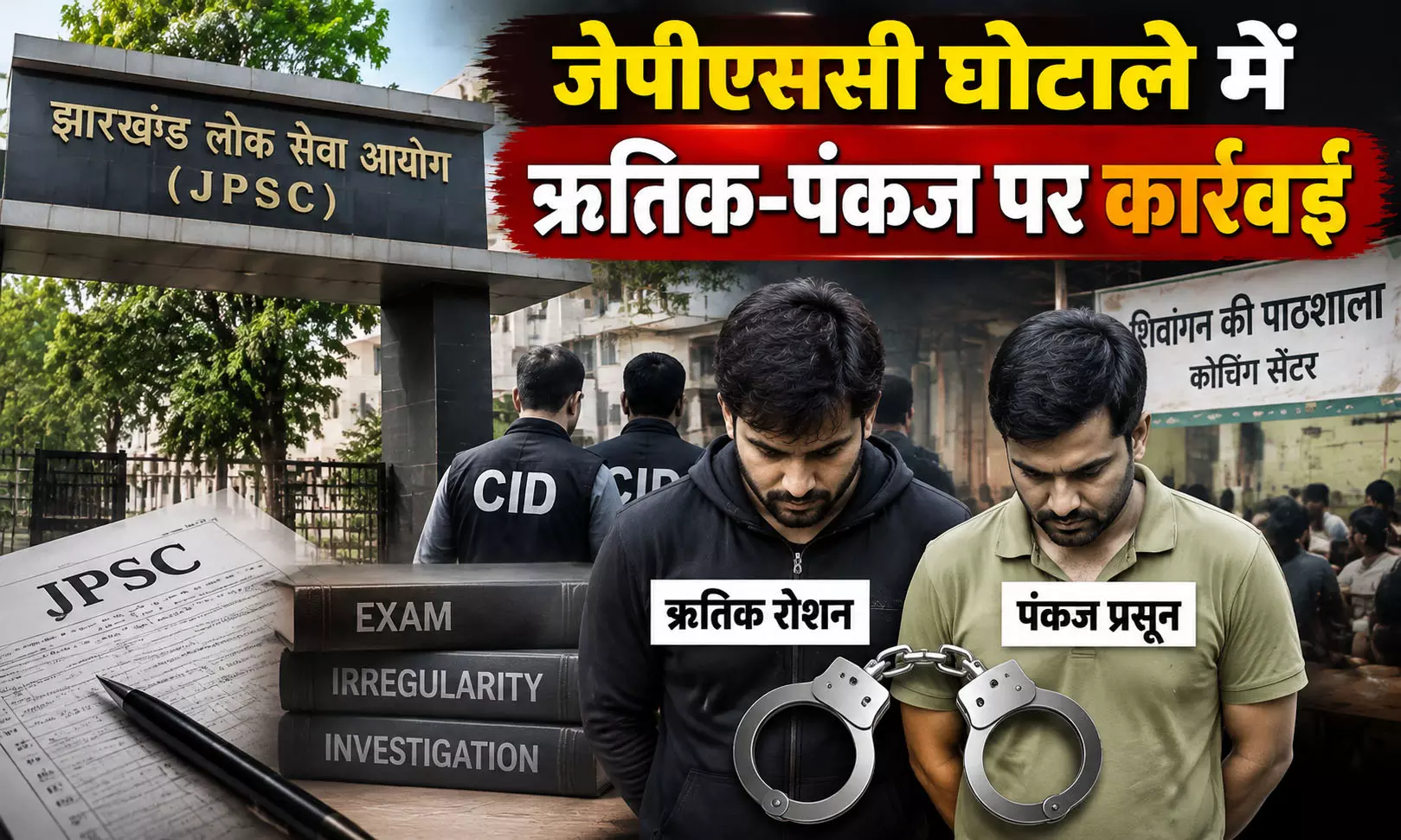 जेपीएससी घोटाले में ऋतिक-पंकज पर कार्रवाई जेपीएससी घोटाले में ऋतिक-पंकज पर कार्रवाई