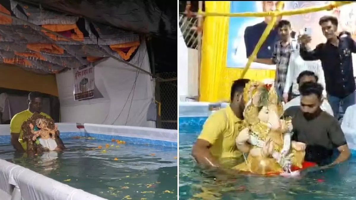 भिवंडी में 3,719 गणेश प्रतिमाओं का विसर्जन भिवंडी में 3,719 गणेश प्रतिमाओं का विसर्जन