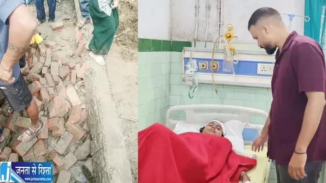 आंधी-बारिश में दीवार ढही, महिला की मौत आंधी-बारिश में दीवार ढही, महिला की मौत