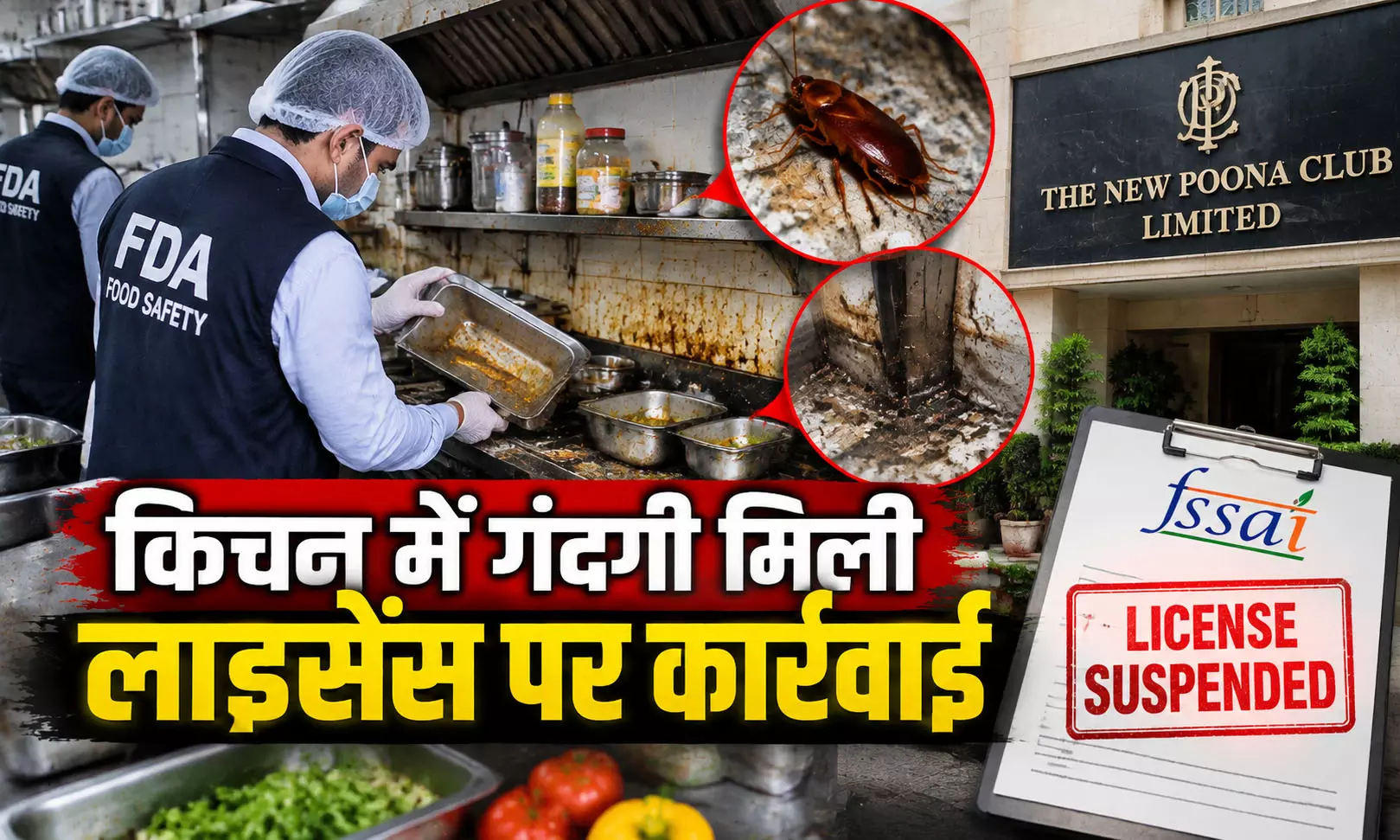 किचन में गंदगी मिली लाइसेंस पर कार्रवाई किचन में गंदगी मिली लाइसेंस पर कार्रवाई