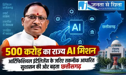 500 करोड़ का राज्य AI मिशन, आर्टिफिशियल इंटेलिजेंस के जरिए तकनीक आधारित सुशासन की ओर बढ़ता छत्तीसगढ़