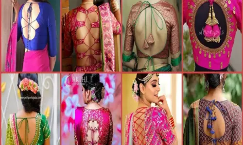 साड़ी लुक को ग्लैमरस बनाएंगे ये 8 बैकलेस ब्लाउज डिजाइन साड़ी लुक को ग्लैमरस बनाएंगे ये 8 बैकलेस ब्लाउज डिजाइन