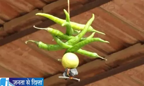 आखिर क्यों दरवाजे पर टांगी जाती है नींबू मिर्च