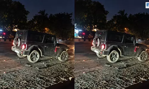 नशे में थार चालक का हाईवोल्टेज ड्रामा, कैब को बार-बार मारी टक्कर
