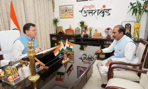 मुख्यमंत्री पुष्कर सिंह धामी से लोकसभा सांसद अजय टम्टा ने की शिष्टाचार भेंट मुख्यमंत्री पुष्कर सिंह धामी से लोकसभा सांसद अजय टम्टा ने की शिष्टाचार भेंट