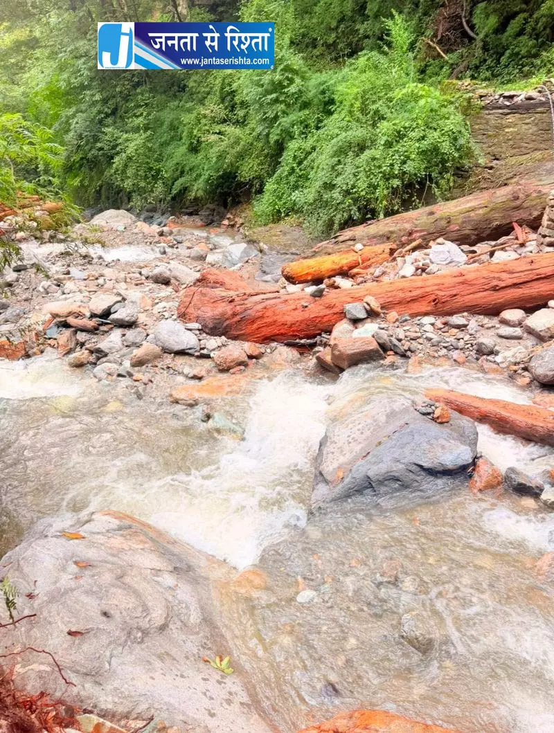 सैंज में अचानक बाढ़ से भारी नुकसान सैंज में अचानक बाढ़ से भारी नुकसान