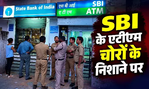 SBI के ATM चोरों के निशाने पर, दो मशीनों को गैस कटर से काटकर ले गए कैश