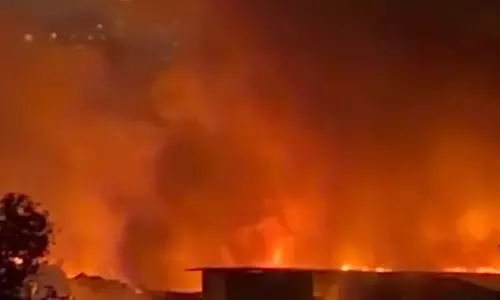 FIRE VIDEO : फर्नीचर गोदाम में लगी भीषण आग, दो लोग झुलसे