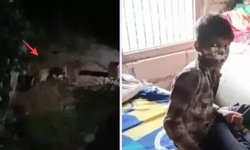 हल्द्वानी में तेंदुए ने 10 साल के बच्चे पर किया हमला, अंश ने साहस दिखाकर बचाई जान हल्द्वानी में तेंदुए ने 10 साल के बच्चे पर किया हमला, अंश ने साहस दिखाकर बचाई जान