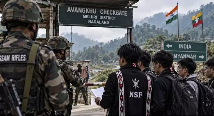 म्यांमार सीमा पर NSF टीम को रोका, छात्र संगठनों में आक्रोश म्यांमार सीमा पर NSF टीम को रोका, छात्र संगठनों में आक्रोश