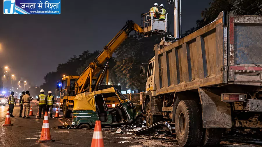 दिल्ली के सरिता विहार में दर्दनाक हादसा, डंपर की टक्कर से ऑटो सवार चार लोगों की मौत दिल्ली के सरिता विहार में दर्दनाक हादसा, डंपर की टक्कर से ऑटो सवार चार लोगों की मौत