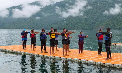 New Tehri: टिहरी झील में वाटर स्कीइंग प्रशिक्षण का द्वितीय बैच शुरू