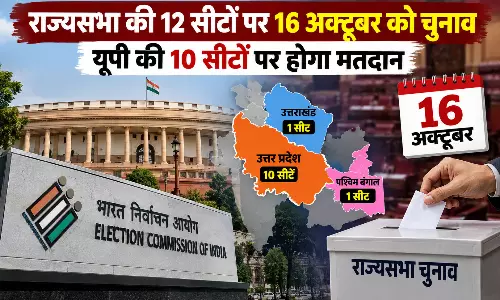 राज्यसभा की 12 सीटों पर 16 अक्टूबर को चुनाव यूपी की 10 सीटों पर होगा मतदान