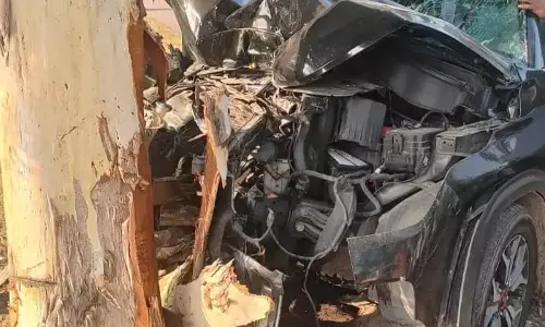 जींद में पेड़ से टकराई तेज रफ्तार कार, एक की मौत