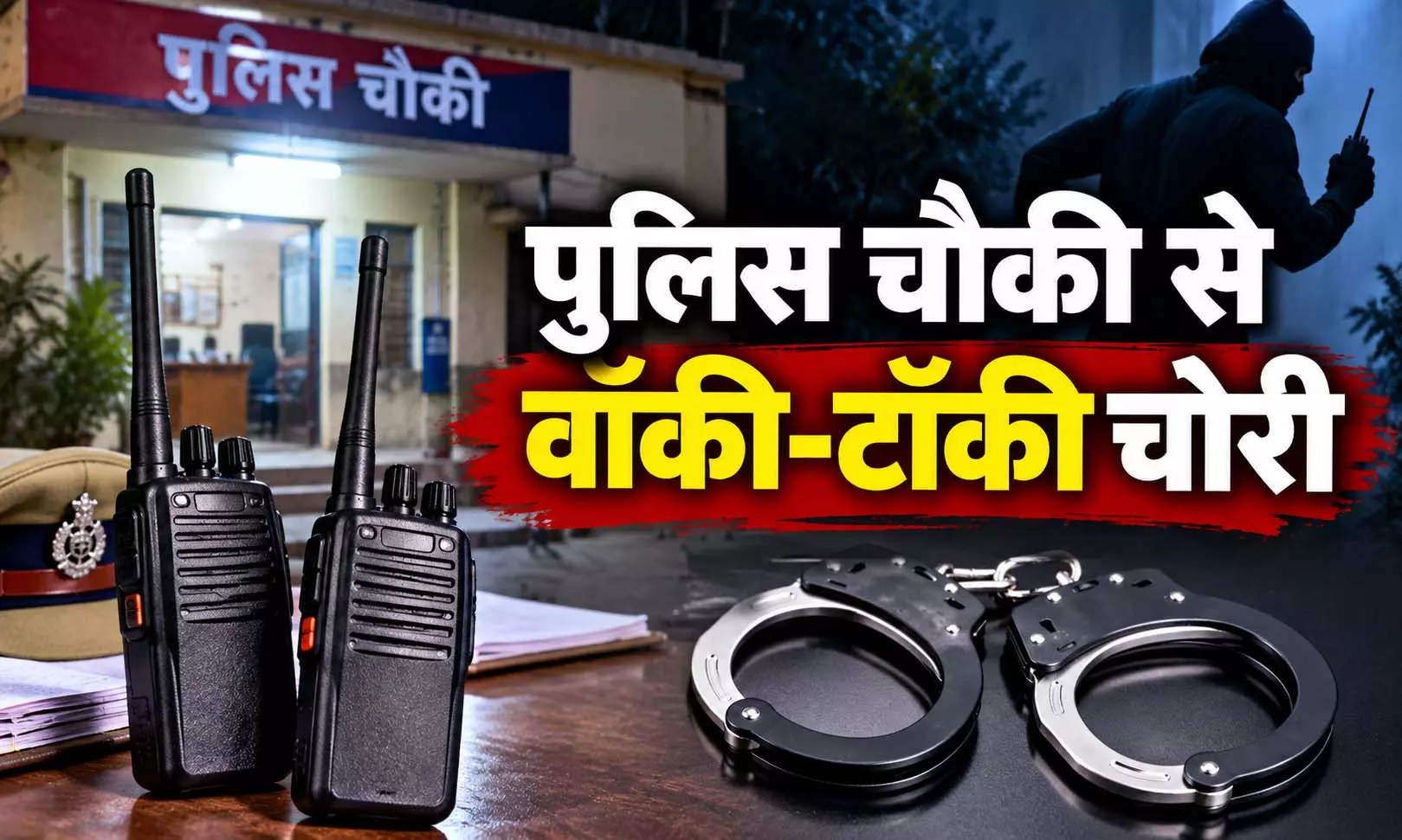 यहां कहीं खाना मिलता है... , पुलिस चौकी से वॉकी-टॉकी चोरी, आरोपी स्टेशन से गिरफ्तार यहां कहीं खाना मिलता है... , पुलिस चौकी से वॉकी-टॉकी चोरी, आरोपी स्टेशन से गिरफ्तार